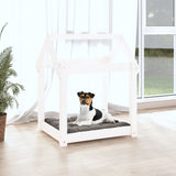 Vidaxl hundeseng 61x50x70 cm solid furuhvit