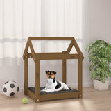 Vidaxl dog basket 61x50x70 cm Solid pine honey brown