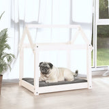 Lit de chien vidaxl 71x55x70 cm en pin massif blanc