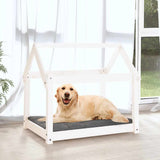 Lit de chien vidaxl 81x60x70 cm en pin massif blanc