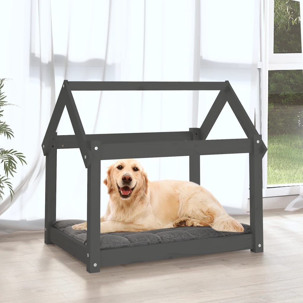 Vidaxl Dog Basket 81x60x70 cm Pine Grey