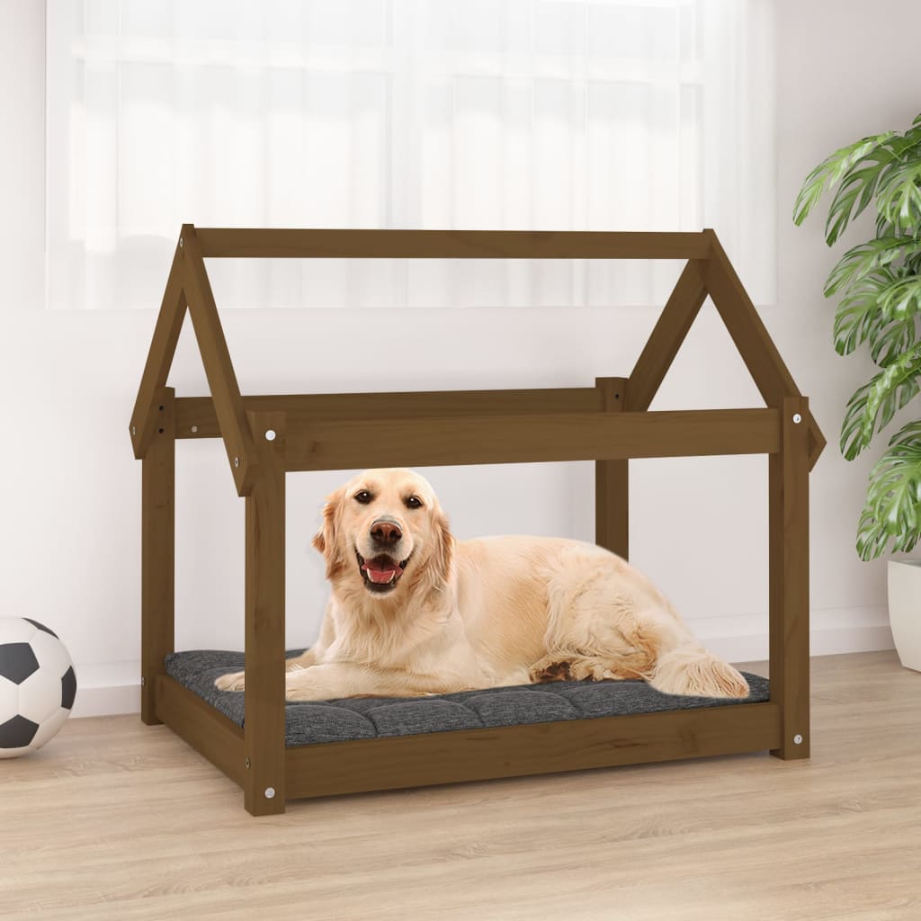 Vidaxl dog basket 81x60x70 cm Solid pine honey brown