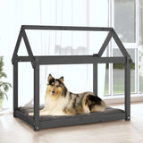 Lit vidaxl pour chiens 101x70x90 cm en pin massif gris gris