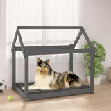 Lit vidaxl pour chiens 101x70x90 cm en pin massif gris gris