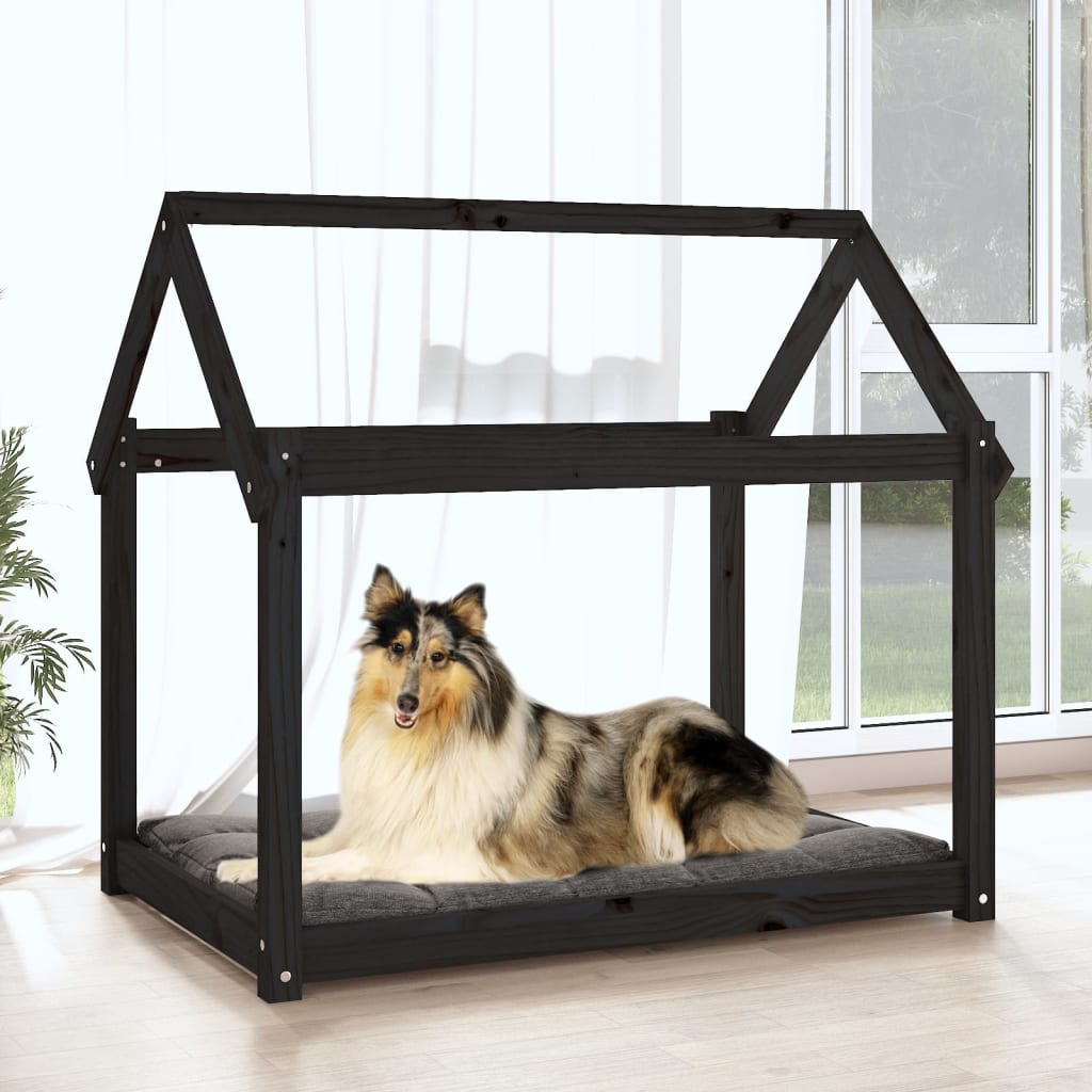 Vidaxl Dog Basket 101x70x90 cm Pine solide noir