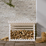 Vidaxl cheminée trek 108x73x79 cm en pin massif blanc