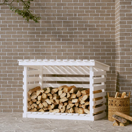 Vidaxl cheminée trek 108x73x79 cm en pin massif blanc