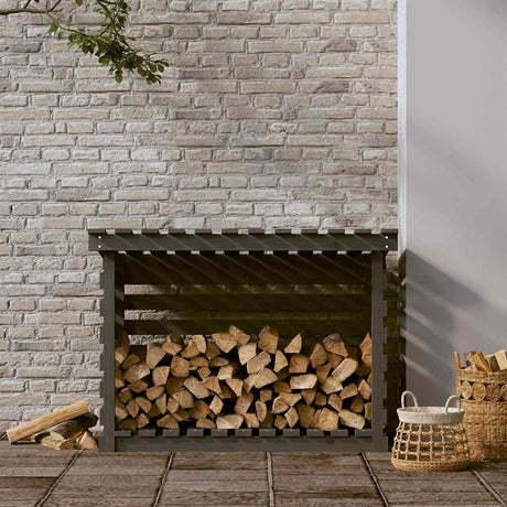 Vidaxl cheminée trek 108x73x79 cm en pin massif gris
