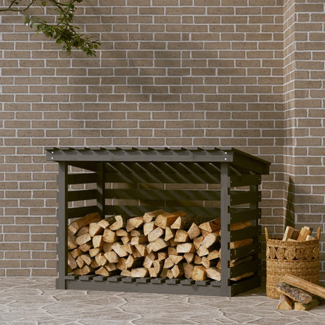 Vidaxl cheminée trek 108x73x79 cm en pin massif gris