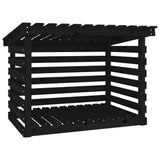 Vidaxl Fireplace Trek 108x73x79 cm Pine solide noir