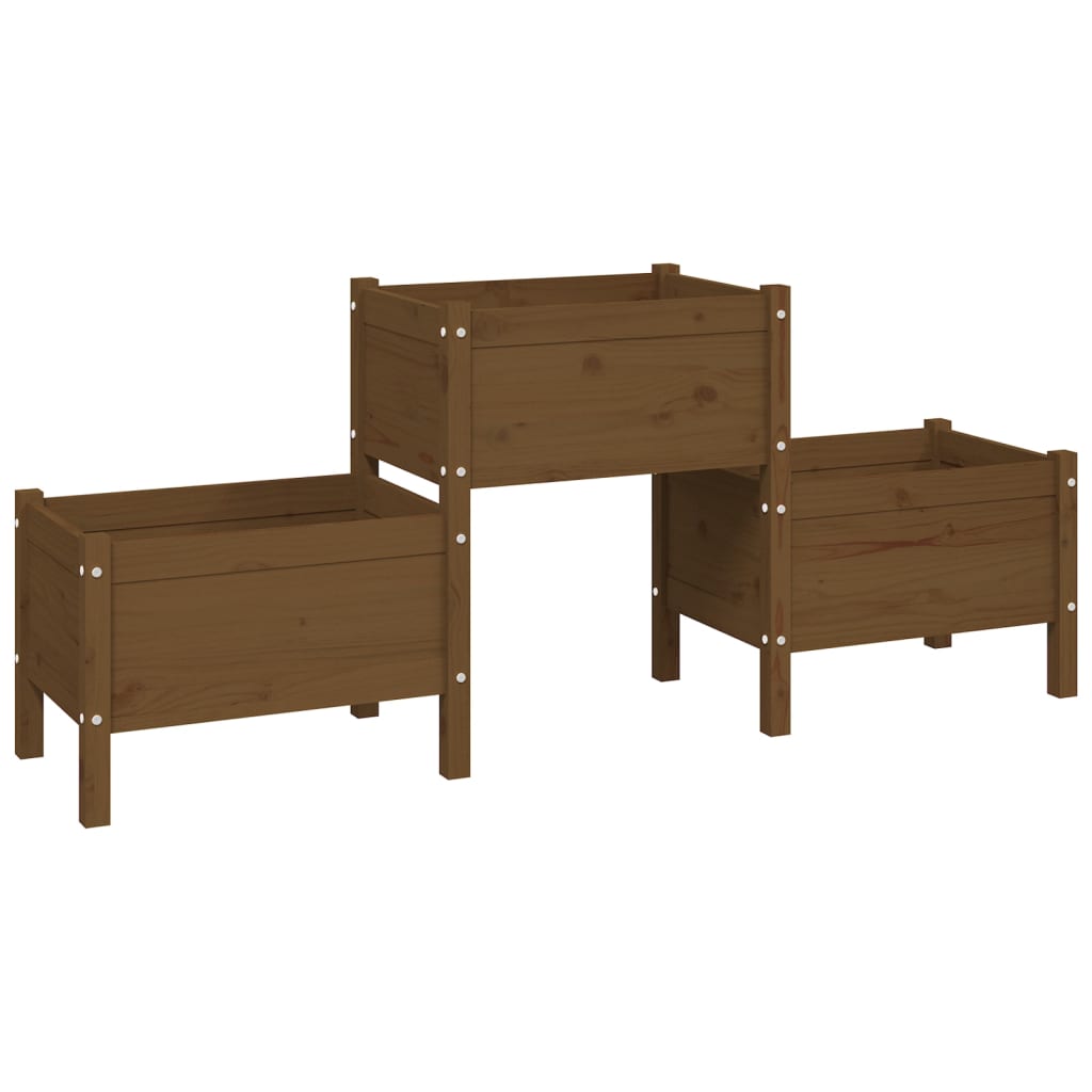 Boîte de planification de Vidaxl 178.5x44x75 cm Pine solide Honey Brown