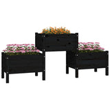 Boîte de planification Vidaxl 178.5x44x75 cm Pine solide noir