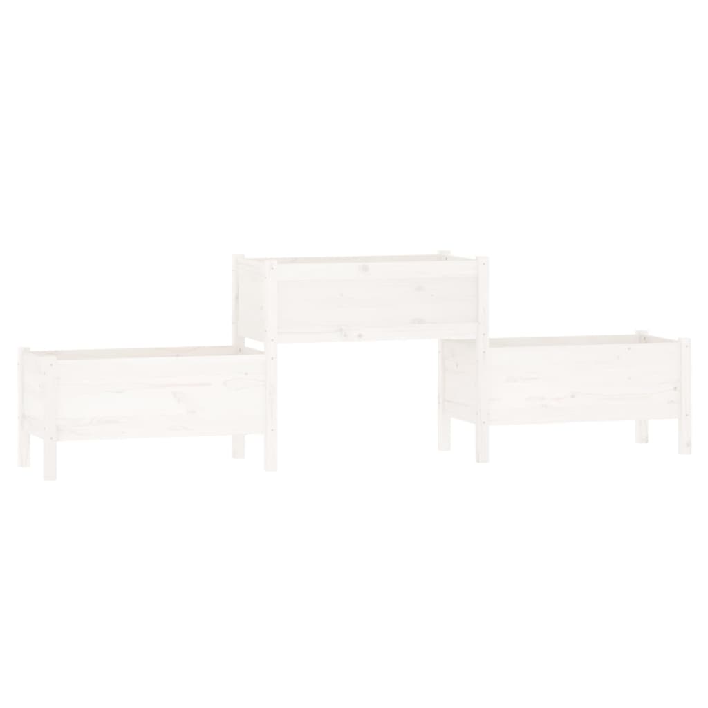 Vidaxl Planning Box 245.5x44x75 cm Pine solide blanc