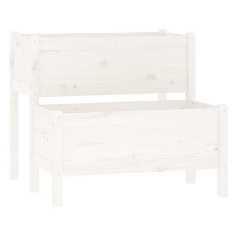 Vidaxl Planning Box 84.5x84x75 cm Pine solide blanc