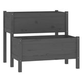 Vidaxl Planning Box 84.5x84x75 cm Gray de pin solide