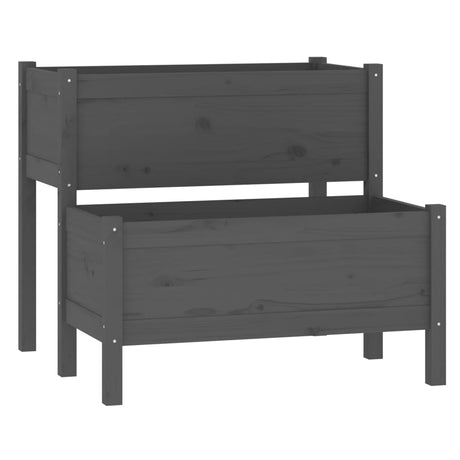 Vidaxl Planning Box 84.5x84x75 cm Gray de pin solide