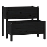 Vidaxl Planning Box 84.5x84x75 cm Pine solide noir