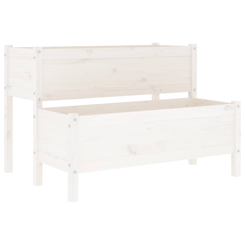 Boîte de planification Vidaxl 110x84x75 cm Pine solide blanc