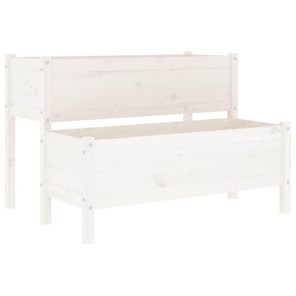 Boîte de planification Vidaxl 110x84x75 cm Pine solide blanc