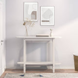 Vidaxl wandtafel 110x40x80 cm massief grenenhout wit