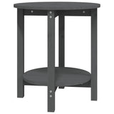 Vidaxl salontafel ø 55x60 cm massief grenenhout grijs