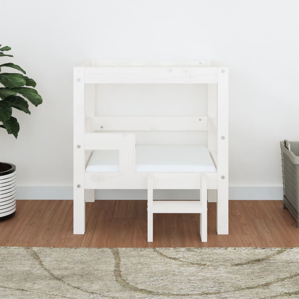 Vidaxl dog basket 55.5x53.5x60 cm solid pine white