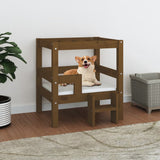 Vidaxl Dog Panier 55.5x53.5x60 cm Pine solide Honey Brown