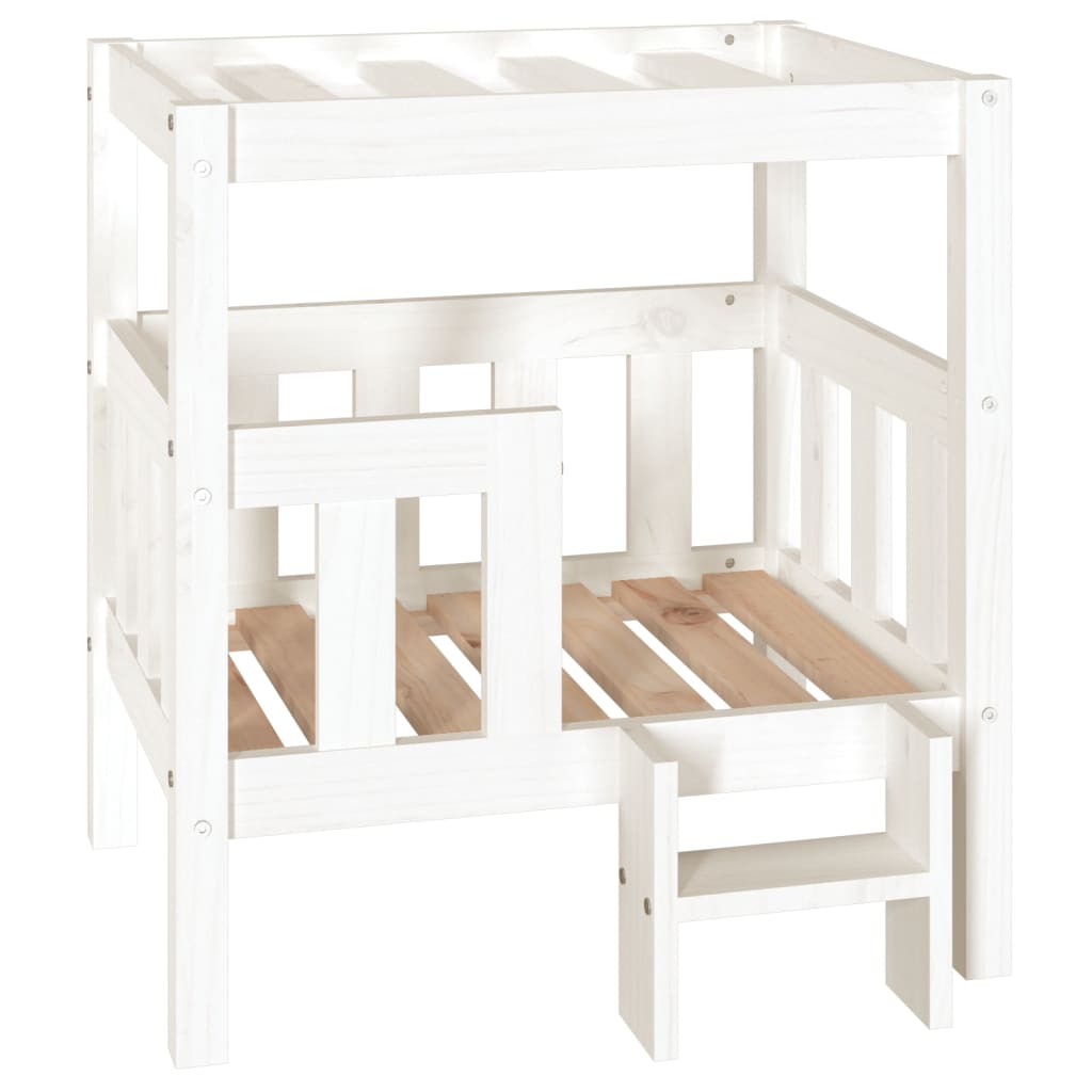 Vidaxl Dog Basket 65.5x43x70 cm Pine solide blanc