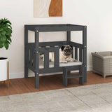 Vidaxl Dog Basket 65.5x43x70 cm Green de pin massif