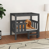 Vidaxl Dog Basket 75.5x63.5x70 cm Gris de pin massif