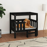 Vidaxl dog basket 75.5x63.5x70 cm Solid pine black