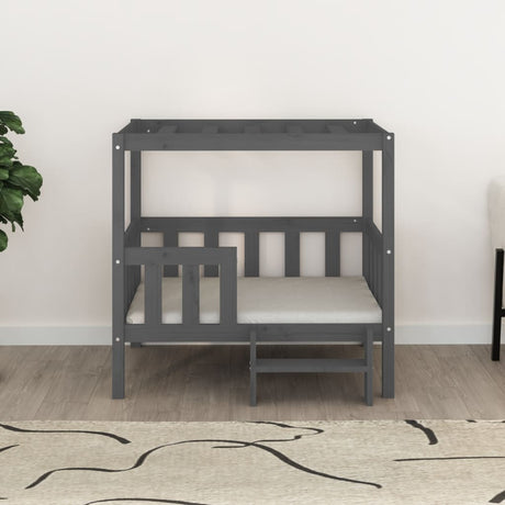 Vidaxl Dog Basket 95.5x73.5x90 cm Gris de pin massif