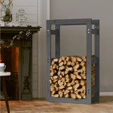 Cheminée vidaxl 60 x 25 x 100 cm de pin solide gris