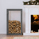 Cheminée vidaxl 60 x 25 x 100 cm de pin solide gris