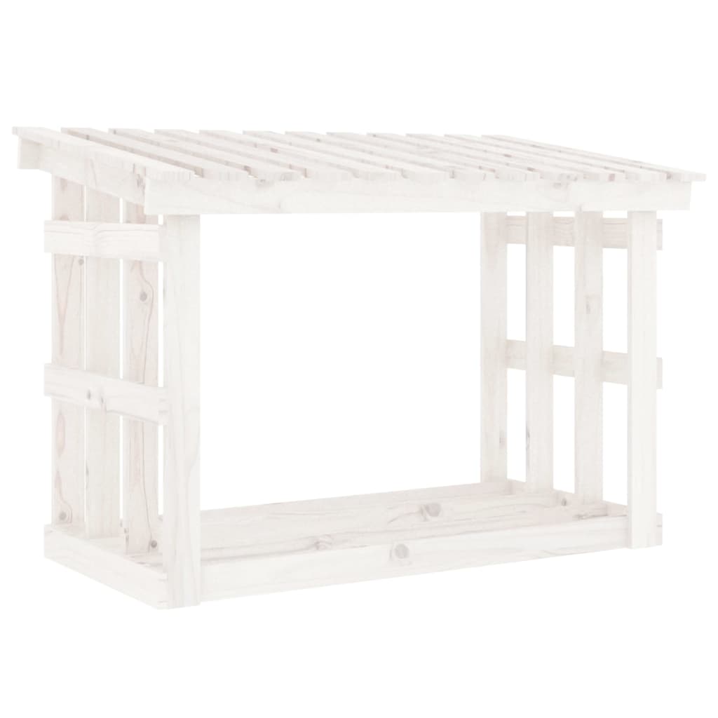 Vidaxl cheminée trek 108x64.5x77 cm en pin massif blanc