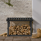 Vidaxl Fireplace Trek 108x64.5x77 cm de pino sólido