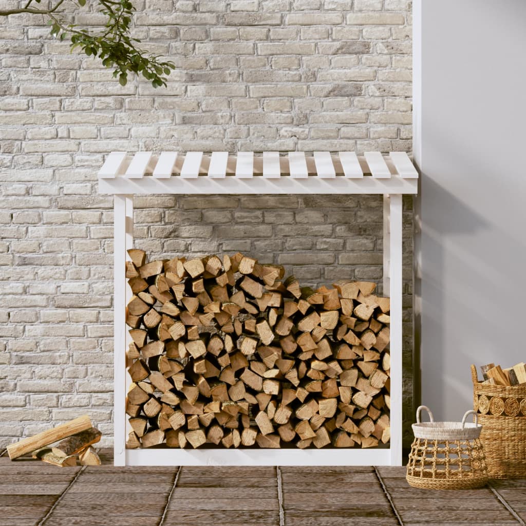 Vidaxl Fireplace Trek 108x64.5x110 cm Pino sólido White