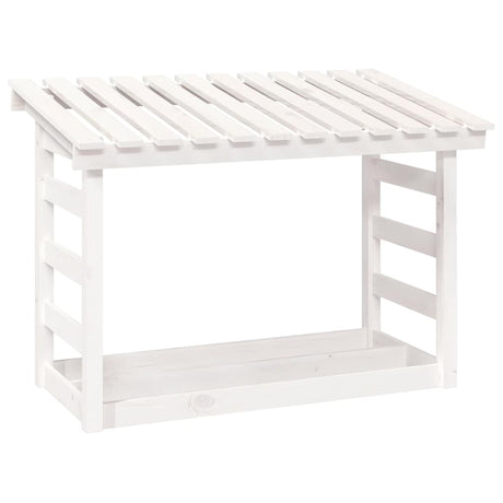 Viple de vidaxl 108x64.5x78 cm Pine solide blanc