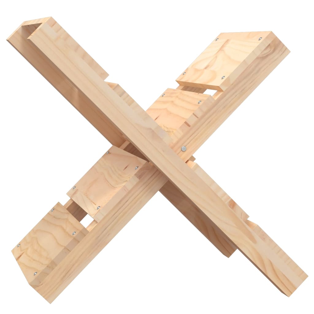 Vidaxl Wood Block Holder 47x39.5x48 cm stałą sosnę