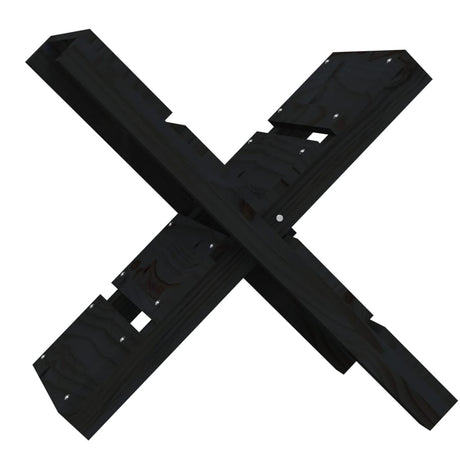 Porte-bloc de bois vidaxl 47x39.5x48 cm en pin solide noir