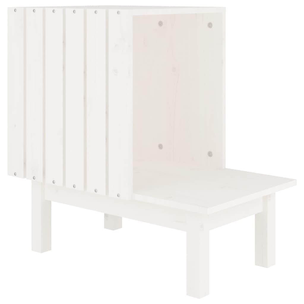 Vidaxl Kattenhuis 60x36x60 cm Pine solide blanc