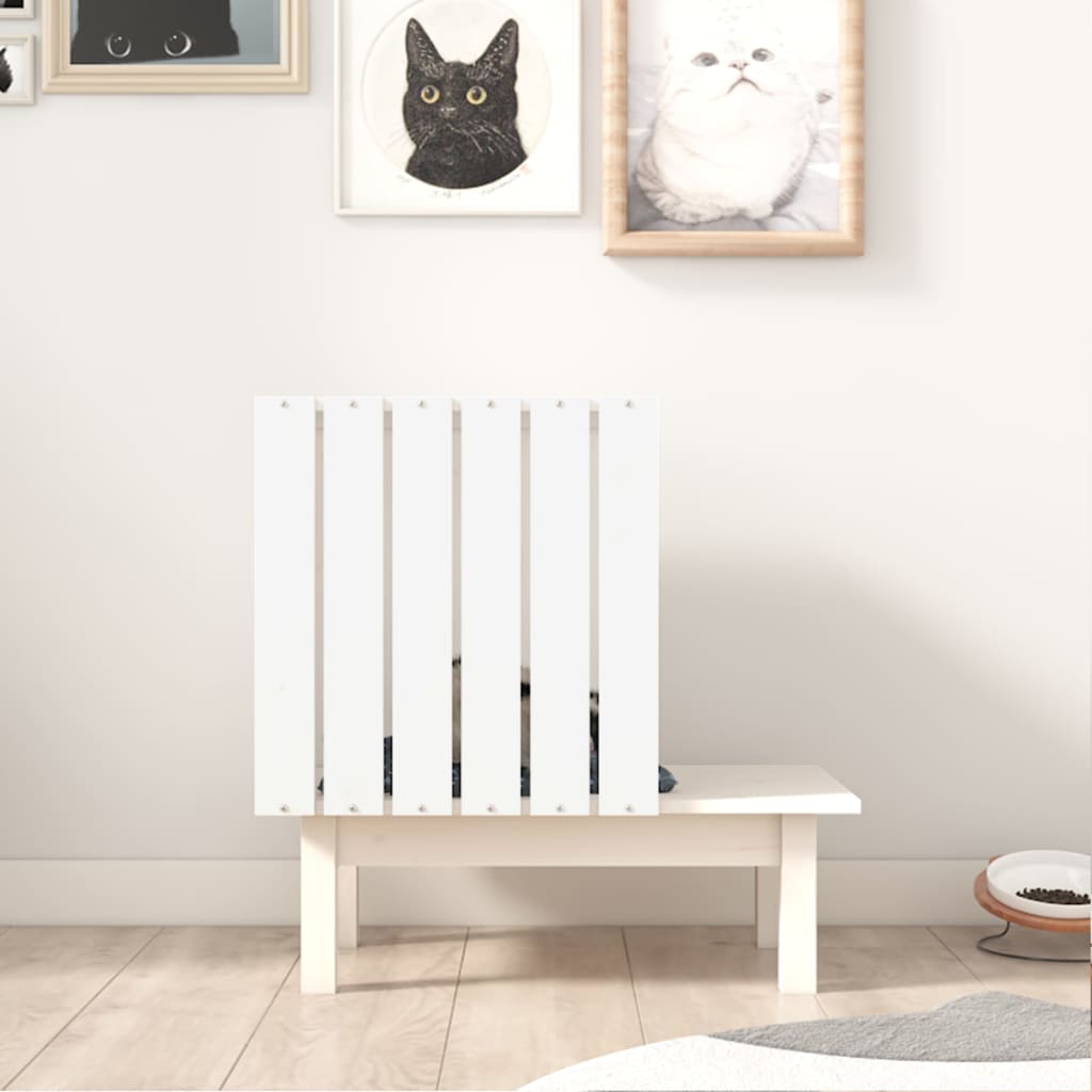 Vidaxl Kattenhuis 60x36x60 cm Solid Pine White