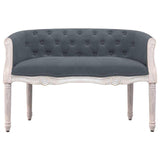 Vidaxl bankje 98x56x69 cm fluweel donkergrijs