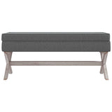 Vidaxl opbergkruk 110x45x49 cm stof donkergrijs