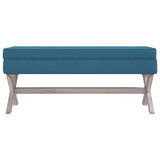 Vidaxl opbergkruk 110x45x49 cm fluweel blauw