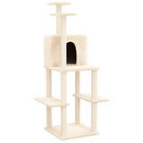 Vidaxl Cat Furniture avec Sisal Scratch Posts 144,5 cm Crème -Colored