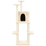 Vidaxl Cat Furniture avec Sisal Scratch Posts 144,5 cm Crème -Colored