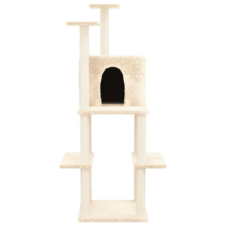 Vidaxl Cat Furniture avec Sisal Scratch Posts 144,5 cm Crème -Colored