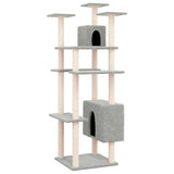 Vidaxl Cat Meubles avec Sisal Scratch Posts 162 cm Gris clair