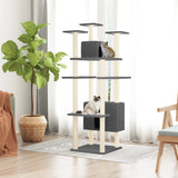 Vidaxl Cat Meubles avec Sisal Scratch Posts 162 cm Gris foncé